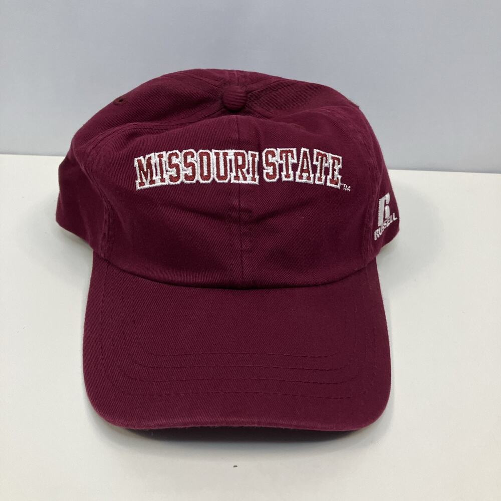 Russell Athletic Missouri State Burgundy Baseball Hat Cap Embroider Logo